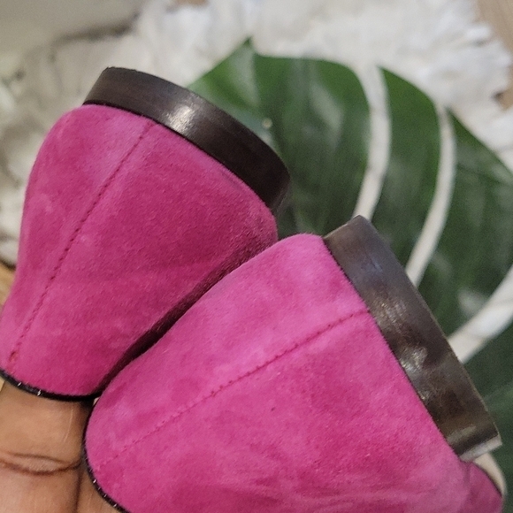 TOM FORD fushia pointy toe flats size 39 Preppy Academia Corpcore Ballerina Bow - Picture 7 of 9